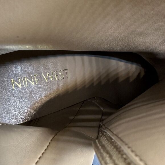 Nine West Women’s Leather Quicksand Ankle Boots Tan Size 5.5 - Picture 10 of 14